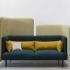 Canapé d\'accueil, banquettes ou fauteuil avec structure acoustique, gamme Echoes Spark - France Bureau